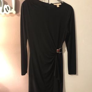 Black sinched side dress